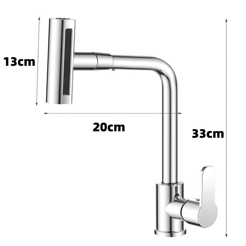 Grifo giratorio con cascada para extensión 4en1